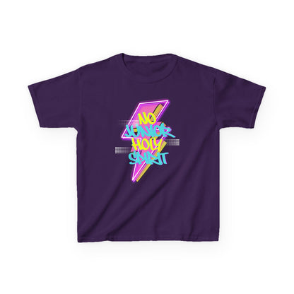 Kids Tee — Neon Lightning 'No Junior Holy Spirit' Graphic