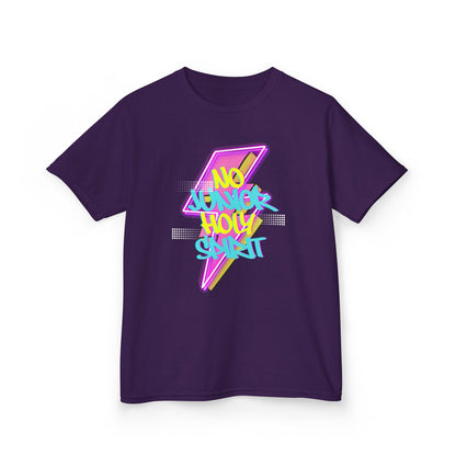 Kids Tee — Neon Lightning 'No Junior Holy Spirit' Graphic
