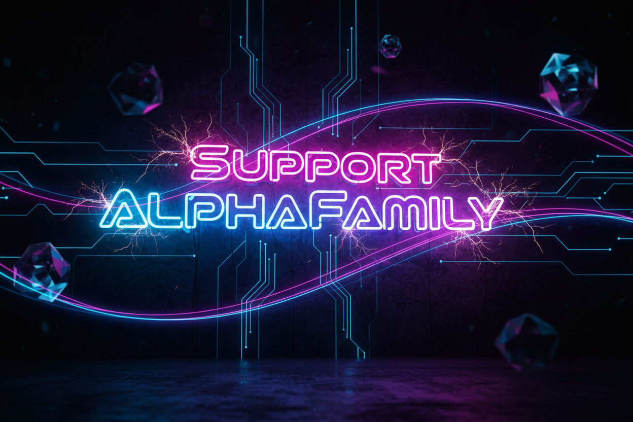 Support AlphaFamily In Neon LIghts and Lots of realistic electric techno feel